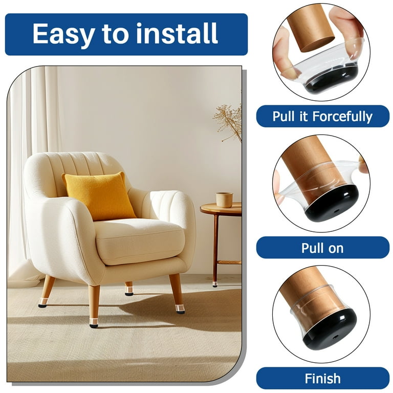 Chair Leg Sliders for Carpet 28Pcs Chair Glides Furniture Leg Protectors Caps Carpet Protectors Table Feet Covers Cups Plastic Furniture Pads