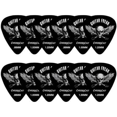 ChromaCast Guitar Freak Guitar Pick 12 Pack, Light, Medium and Heavy Gauges