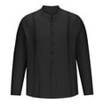 thumbnail image 3 of FAIWAD Men's Shirts Button Down Roll Up Sleeve Shirt Collared Summer Beach Breathable Tops, 3 of 5