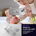 thumbnail image 5 of Case for iPhone 15 Case Glitter Bling Crystal Bow Design Full Camera Lens Protector Anti-Scratch Bumper Shockproof Cover Women Girls Soft TPU Case for iPhone 15 Sliver KDL, 5 of 13