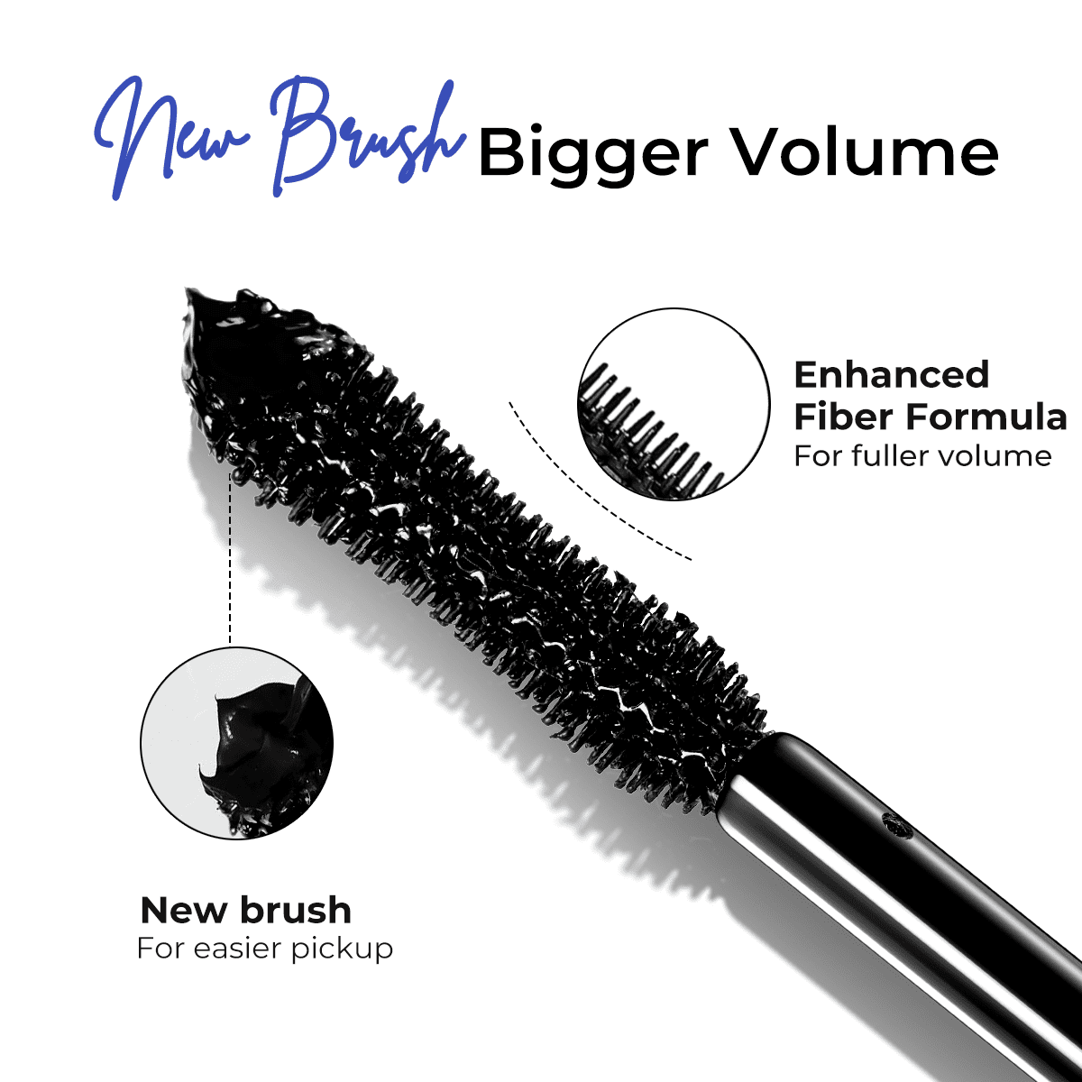 SACE LADY Black Mascara Waterproof Volume Lengthening Smudge-proof Eyelashes Eye Makeup 6g