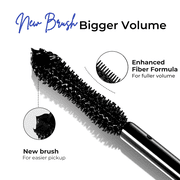 SACE LADY Black Mascara Waterproof Volume Lengthening Smudge-proof Eyelashes Eye Makeup 6g