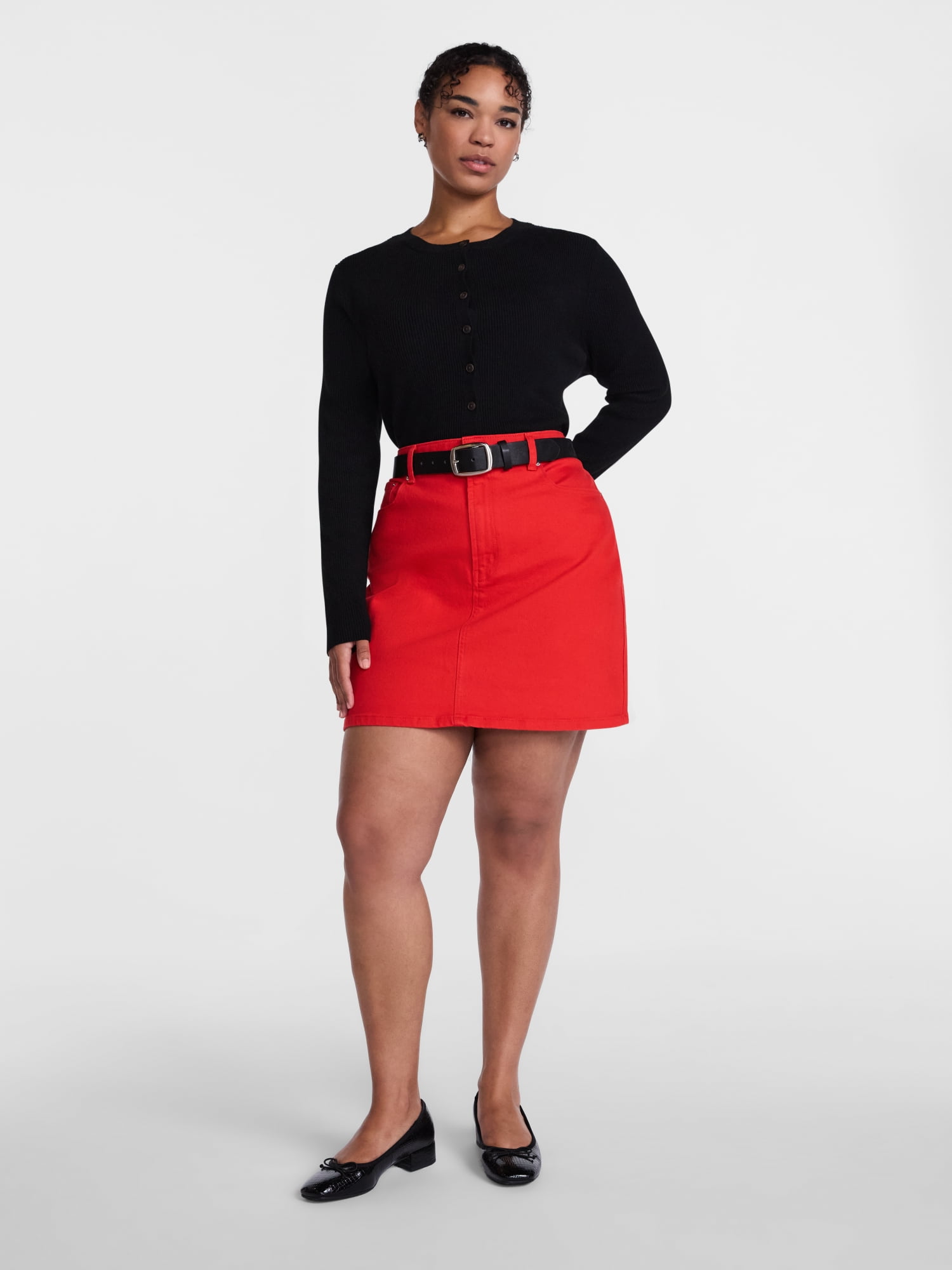 Scenario Women's Denim Mini Skirt, Sizes 0-20