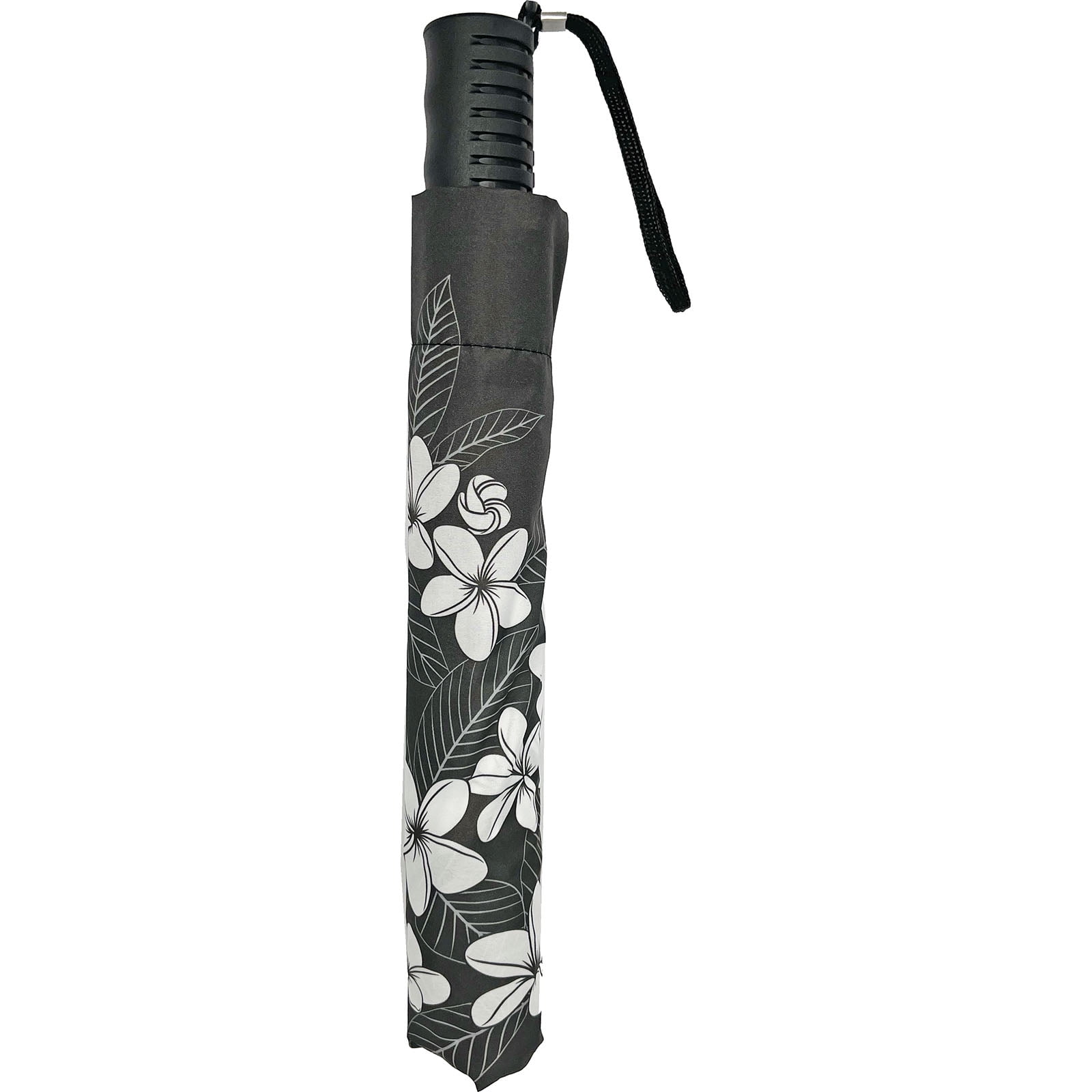 Gotta Be Hawaiian Umbrella 42" Black and White Plumeria