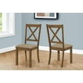 thumbnail image 1 of Monarch Specialties Dining Chair, Set Of 2, Side, Upholstered, Kitchen, Dining Room, Pu Leather Look, Wood Legs, Brown, Beige, Transitional, 1 of 9