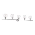 thumbnail image 6 of Gene 5 light Chrome and Clear glass Wall sconce, 6 of 7