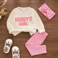 thumbnail image 2 of XEGLSBU Baby Girl Outfits Fall/Winter Girls Long Sleeve Hoodie with Pants Outfit Cozy Casual 2 Piece Toddler for Family Photos Pink Size 2-3 Years, 2 of 9