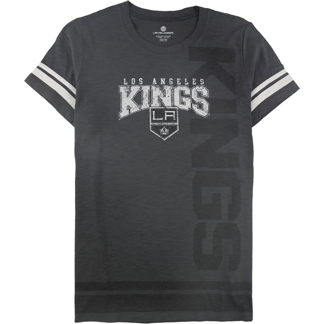 Playera gráfica de Los Angeles Kings Level Wear para mujer gris XXL