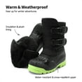 thumbnail image 2 of Dream Pairs Boys Snow Boots Bright Colored Outsole Sli- Resistant Hook And Loop Mid-Calf Faux Fur Lining Winter Shoes For Little Big Kids, 2 of 6