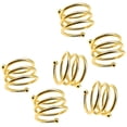 thumbnail image 1 of Toystoory Servilletero de cena de amplia aplicación, soporte con hebilla, anillos para servilletas simples y elegantes, fáciles de enrollar, 6 Mostrada, 1 of 6