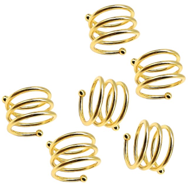 Toystoory Servilletero de cena de amplia aplicación, soporte con hebilla, anillos para servilletas simples y elegantes, fáciles de enrollar, 6 Mostrada