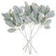 thumbnail image 1 of 5 hojas artificiales de flocado para decoración, adorno de plantas verdes simuladas, 1 of 7
