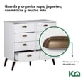 thumbnail image 3 of Buro Cajonera Cómoda KingsHouse Mueble Multiusos 8 cajones blanco, 3 of 8