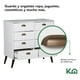 thumbnail image 3 of Buro Cajonera Cómoda KingsHouse Mueble Multiusos 8 cajones blanco, 3 of 8