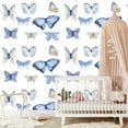 thumbnail image 2 of Blue Fairy Butterflies Wallpaper Peel and Stick 10'L x 24''W, 2 of 5