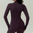 thumbnail image 6 of Women's Seamless Lined Jumpsuit Long Sleeve Turtleneck Yoga Romper with Zip for Winter Comfort, 6 of 8