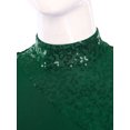thumbnail image 6 of Aiihoo Women's Sparkly Lyrical Dance Dress Long Sleeve Mesh Tulle Dance Dress Contemporary Dancewear Green XXL, 6 of 7