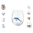 thumbnail image 2 of Artisanal Blue Ringed Octopus Glassware, 3D Ocean Octopus Drinking Glass with Sculpted Tentacles, Handcrafted Borosilicate Tumbler for Cocktails and Beverages, Coastal Home Decor(Dolphin), 2 of 8