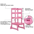 thumbnail image 3 of SDADI Mother's Helper Adjustable Height Kids Kitchen Step Stool, Pink, 3 of 9
