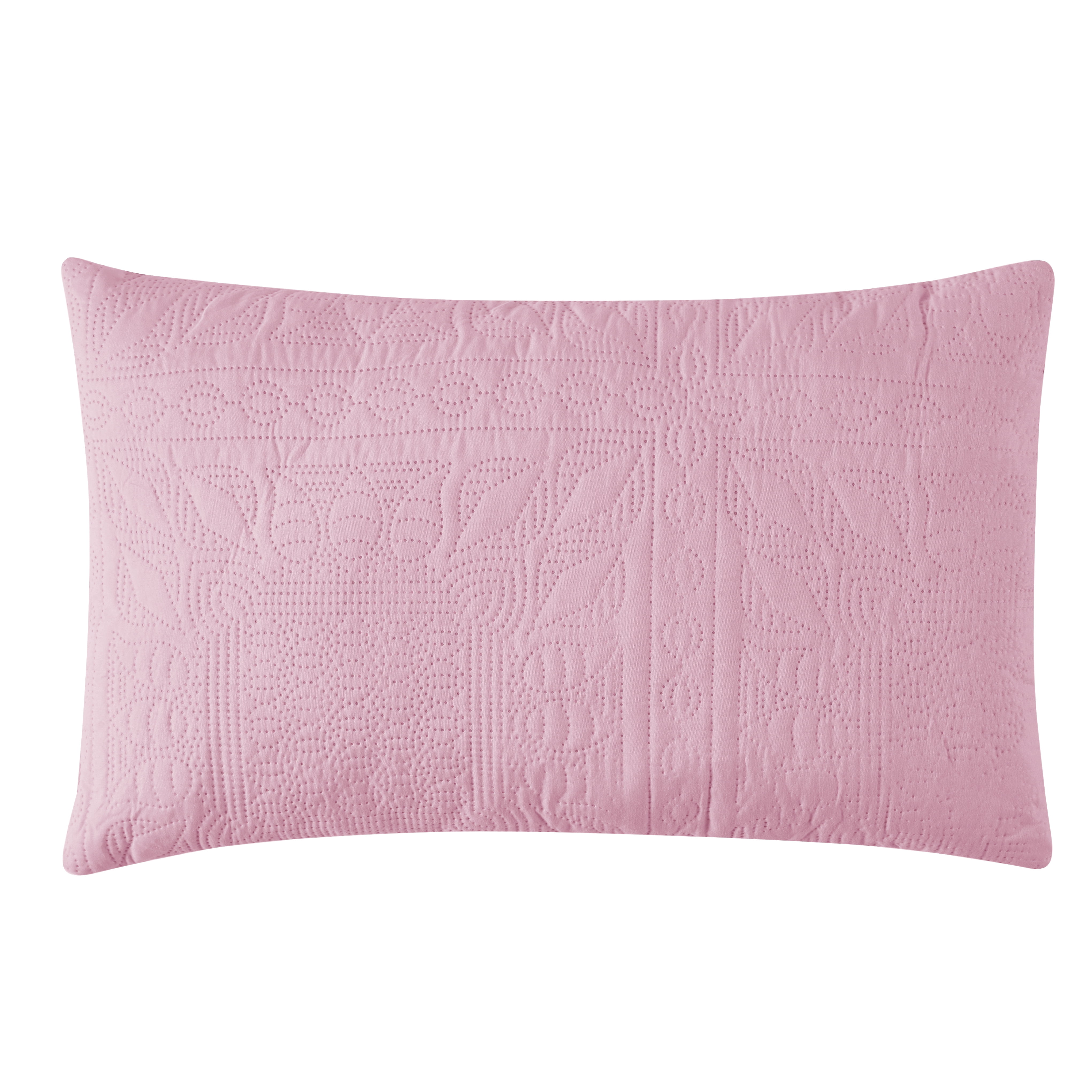 Clara Clark Kids Quilt Set (3pc) Grid Weave, Pink