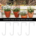 thumbnail image 2 of Patio White Powder Coated Steel Fence Hooks for Hanging Plants, , Bird Feeders, Lights, 8 PCS, 2 of 4
