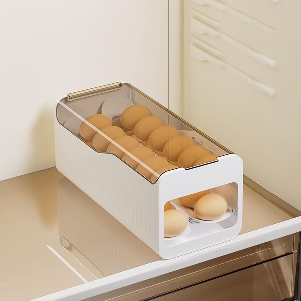 HannLk Space Saving Refrigerator Eggs Holder Eggs Storage Organizer For Easy Access