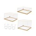 thumbnail image 2 of Cajas de almacenamiento de vitrinas acrílicas 3x con luces LED Organizer Showcase soportes para juguetes en miniatura figuras de perfumes figuras Claro, 2 of 8