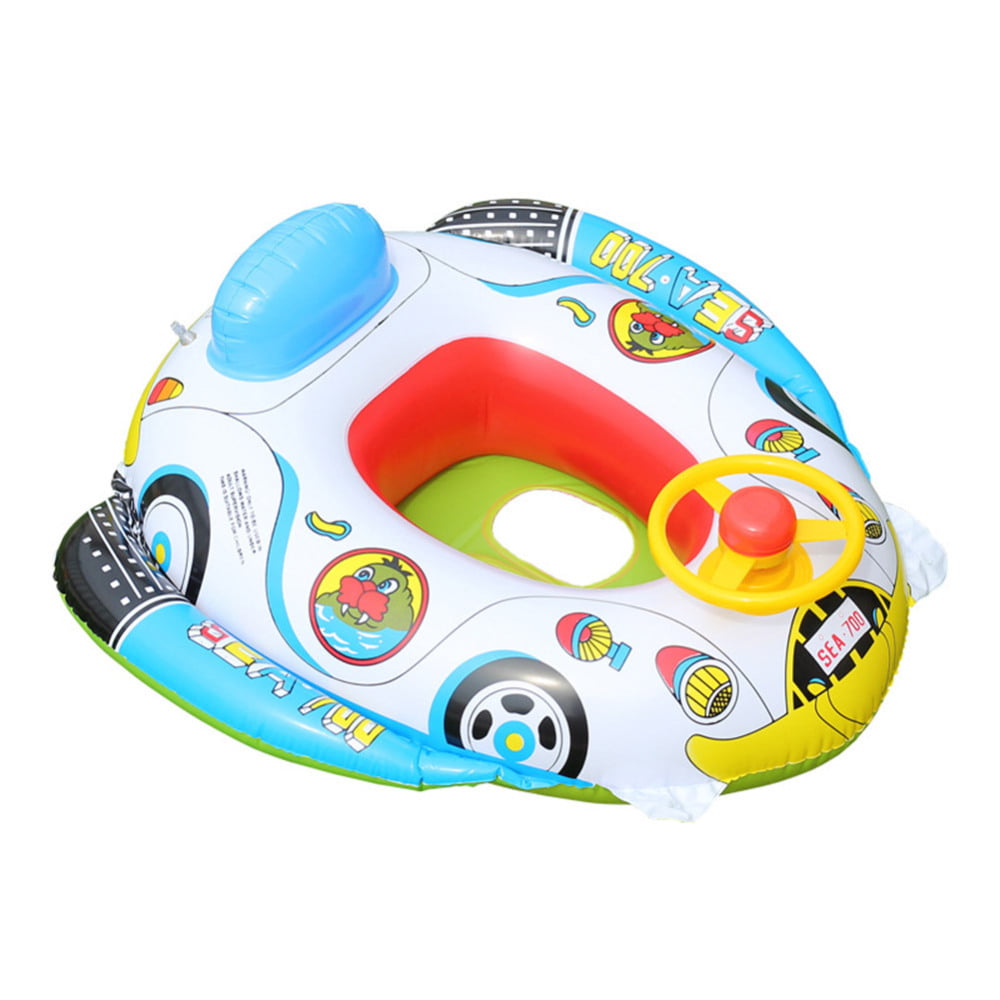 Kids Baby Seat Swimming Swim Ring Pool Aid Trainer Beach Float Inflatable V FJ 