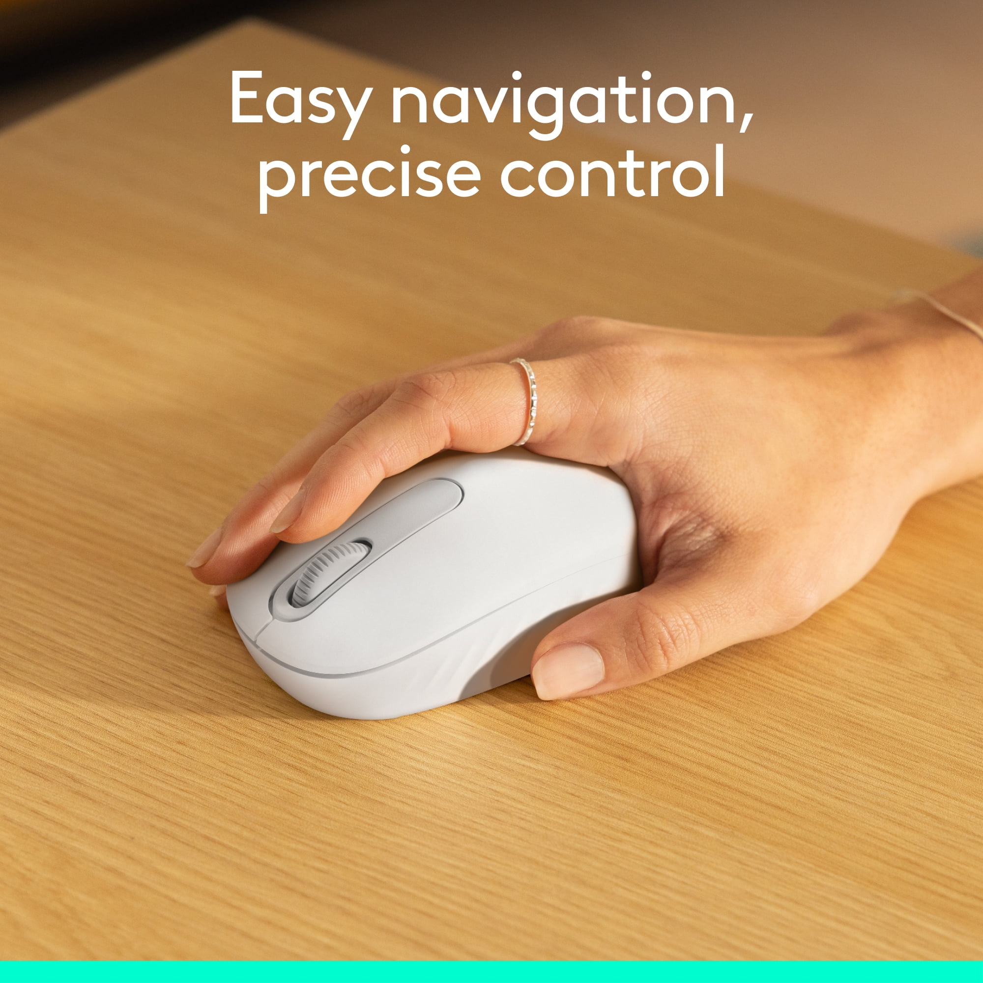 Logitech M196 Bluetooth Wireless Mouse, Compact and Portable Mouse for Laptops, Tablets and More, Off-white