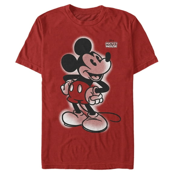 Men's Mickey & Friends Retro Graffiti  Graphic Tee Red X Large