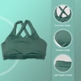 thumbnail image 6 of Ben Din Clothing Women's Cross Back Sports Bra, Small, 6 of 7