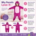 thumbnail image 5 of LIIPEE Kids Halloween Costumes Boys Girls Unisex Fall Winter Cozy Onesies Sleepwear Dinosaur Dress Up Clothes,110, 5 of 7