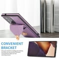 thumbnail image 5 of Crossbody Wallet Women Case for Samsung Note 20,[RFID Blocking] Credit Card Holder with Should Strap,Premium PU Leather Purse Metal Buckle Folio Flip Cover for Samsung Galaxy Note 20, Purple, 5 of 8
