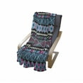 thumbnail image 4 of Tribal Soft Flannel Fleece Throw Blanket, Vector Vintage Style with Boho Stripes and Shape Image Print, Cozy Plush for Indoor and Outdoor Use, 70" x 90", Dark Blue Hot Pink, by Ambesonne, 4 of 6