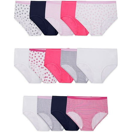 Fruit of the Loom Toddler Girls 10 Pack Assorted Cotton Brief Underwear,  4T/5T