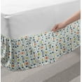 thumbnail image 2 of Scandinavian Bed Skirt, Apples and Leaves Pattern Abstract Fruit Design Bountiful Harvest, Elastic Bedskirt Dust Ruffle Wrap Around for Bedding Decor, 4 Sizes, Pale Blue Orange Green, by Ambesonne, 2 of 2