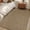 Brown, variant on Round Area Rugs Collection 3 Ft, Vintage Peach Pink Non-Slip Residential Carpet, Farmhouse Retro Solid Color Linen Texture Indoor Crawling Mats Doormat Runner Rugs Play Mat for Bedroom