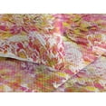 thumbnail image 3 of Ambesonne Abstract Boho Quilted Bedspread Set 3 Pcs, Peony Look Floral Art, Queen, Pale Pink Yellow Green, 3 of 4