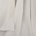 thumbnail image 3 of Recycled Waffle Knit Throw, Cream (50" x 60") by Nemcor, 3 of 6