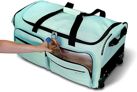 Mavii™ 2023 LIMITED EDITION: Dance Bag With Garment Rack, Dance Duffel-Wheeled 28 Inch Collapsible Bag, Travel Costume Rack Rolling Upright Luggage, Mavii Mint…