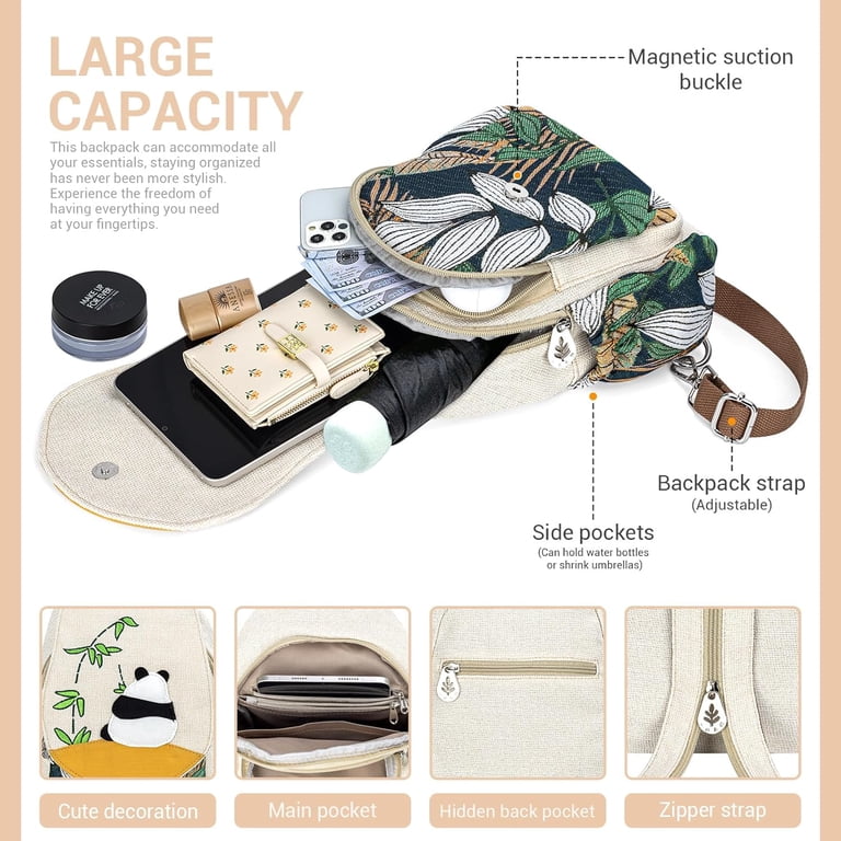 Backpack for Women, Boho Crossbody Sling Bags for Women with  display picture 2