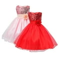 thumbnail image 4 of Jamsmile Toddler Girls Sequin Mesh Tulle Party Dress Children Girls Sleeveless Chiffon Performance Pageant Prom Gown Formal Dress, 4 of 4