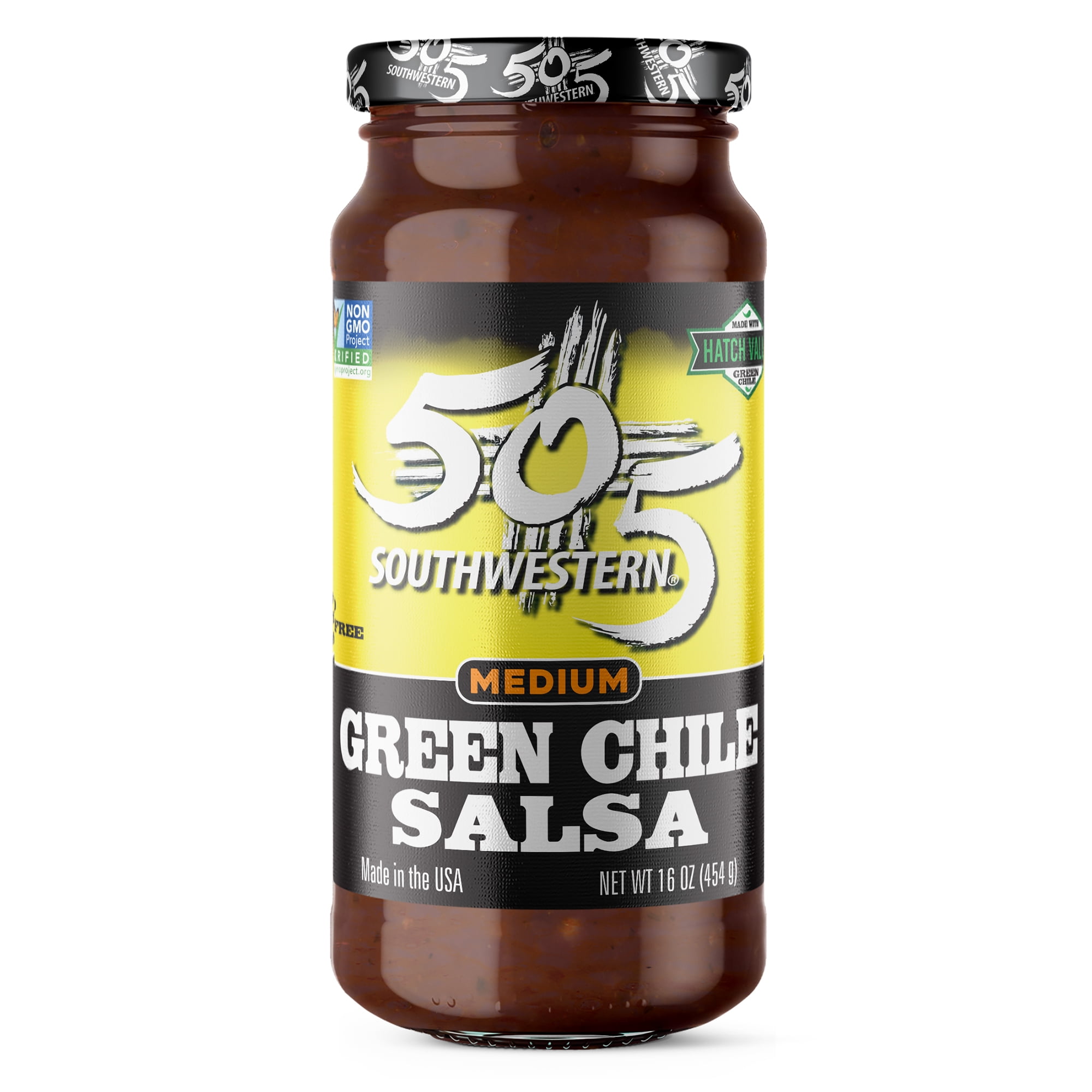 505 Southwestern Medium Green Chile Salsa, 16 oz Jar – Hatch Green Chile Salsa for Chips and Tacos
