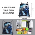 thumbnail image 2 of Easygdp Futuristic Blue Light White Tiger Drawstring Backpack Gym Bag,Sport Gym Sackpack,Gym Sack with Side Pocket for Men Women, 2 of 6