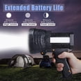 thumbnail image 3 of Rechargeable Spotlight, Super Bright 100,000 High Lumen LED Handheld Spotlight Long Lasting Large Flashlight Searchlight and Flood Camping Flashlight with Foldable Tripod Black, 3 of 6