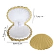 thumbnail image 3 of Velvet Storage Box SeaShell Velvet Jewelry Box Earthy Yellow Jewelry Storage and Display Organizer for Earrings Rings Necklaces(1Pcs) Rkxzt, 3 of 9