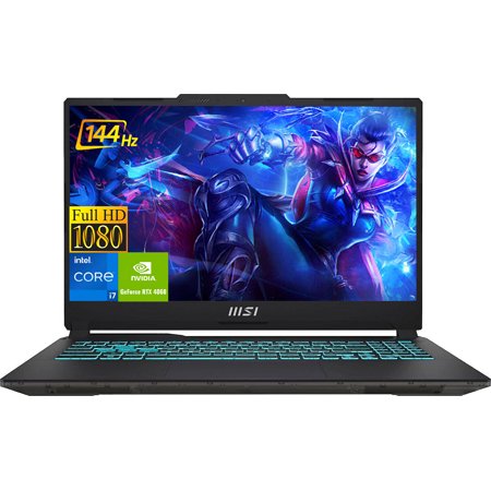 MSI Cyborg Gaming 15.6" FHD 144Hz Laptop, Intel Core i7-12650H Processor, 32GB DDR5 RAM, 2TB SSD, NVIDIA GeForce RTX 4060 Graphics, Backlit Keyboard, Wi-Fi, Windows 11 Home
