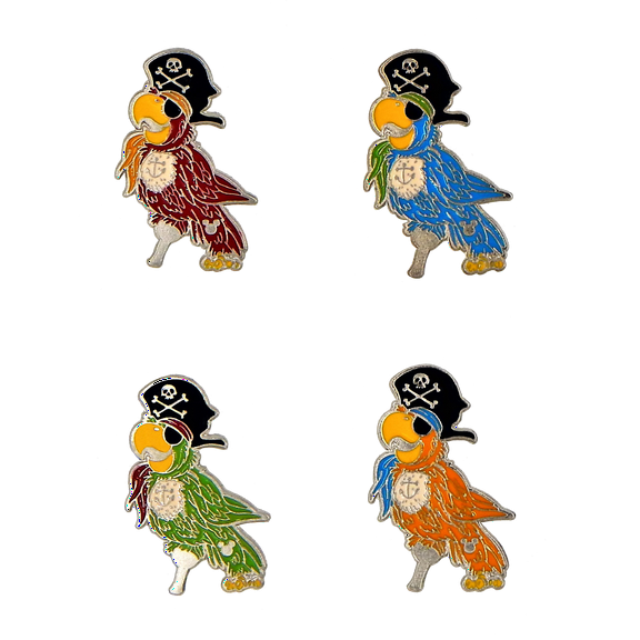 Pirates of the Caribbean Color Parrots Disney Parks Trading 4 Pin Set