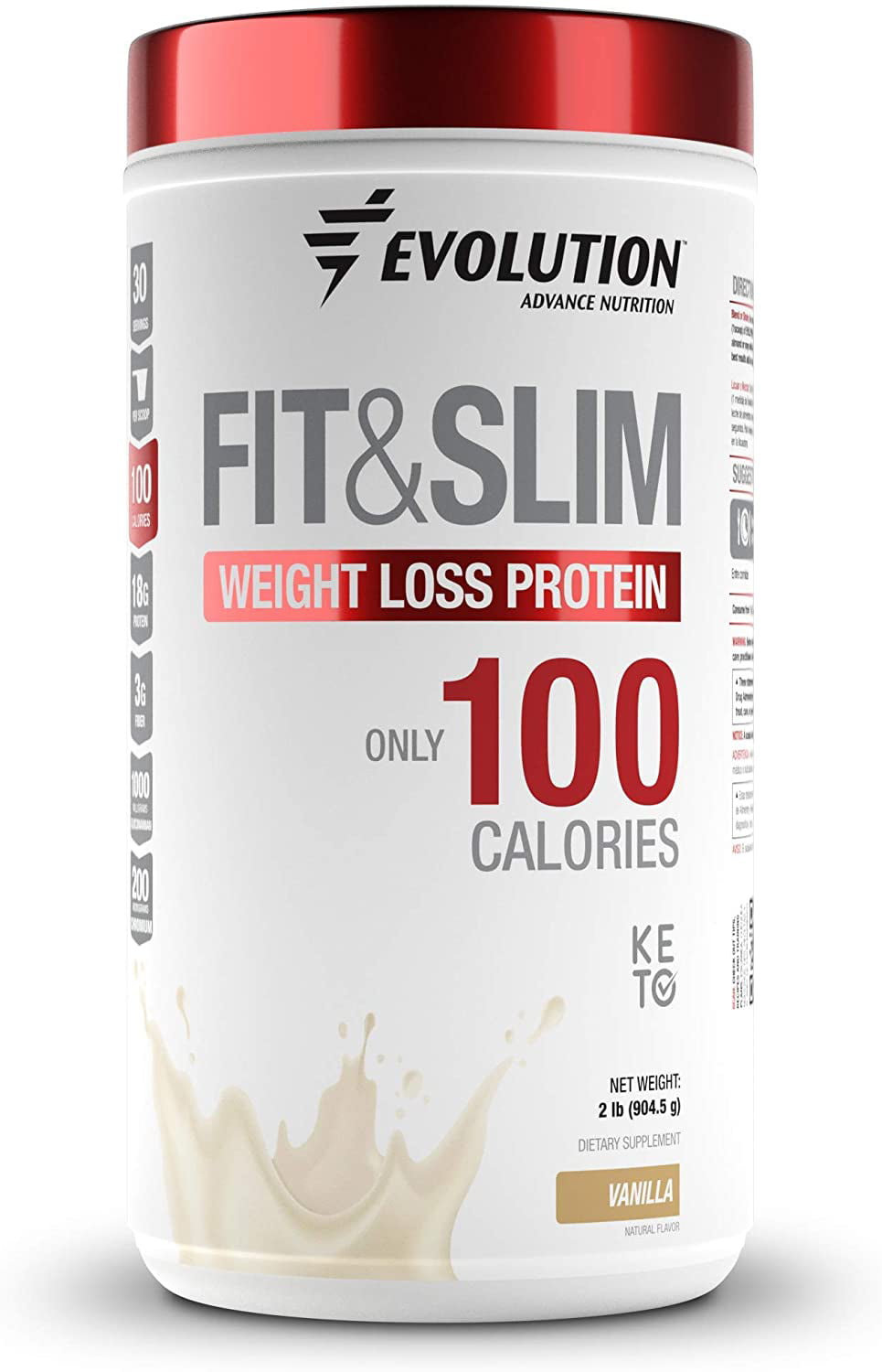 Afrika Laster Manifesteren Evolution Advance Nutrition Fit & Slim Blend - Grass Fed Whey Protein with  Glucomannan, Inulin Fiber, High Protein, High Fiber, Pure, Keto Approved,  Non GMO, Stevia Sweetened – 2 Pounds (Vanilla) - Walmart.com