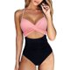 thumbnail image 1 of Push Up One Piece Swimsuit Women 2023 Cut Out Swimwear Female High Waist Beachwear Xl Halter Monokini Women Swimsuit One Piece, 1 of 5
